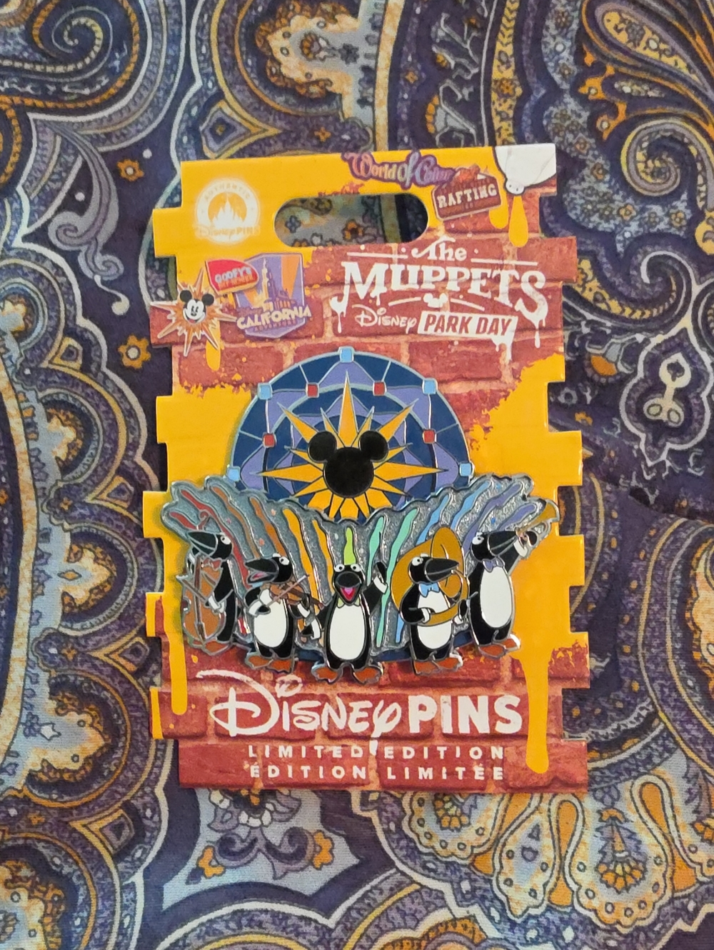Disney Muppets Park Day Penguin Enamel Pin - Yellow/Blue/Black